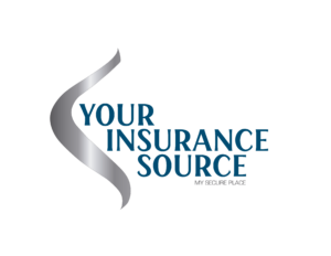 Your Insurance Source logo. The font is blue with a silver swirl to the left.